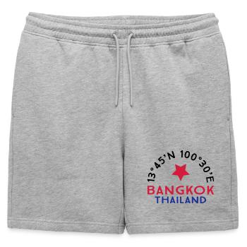 Bangkok - Short de survêtement homme premium - gris chiné - Devant - AI Model Male 178 light (178cm)