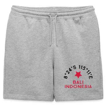 Bali - Short de survêtement homme premium - gris chiné - Devant - AI Model Male 178 light (178cm)