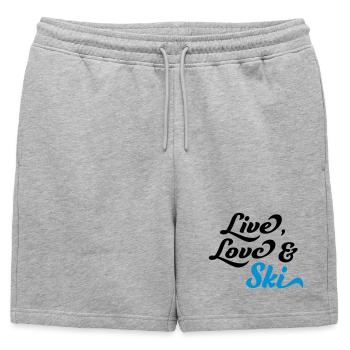 Ski - Short de survêtement homme premium - gris chiné - Devant - AI Model Male 178 light (178cm)