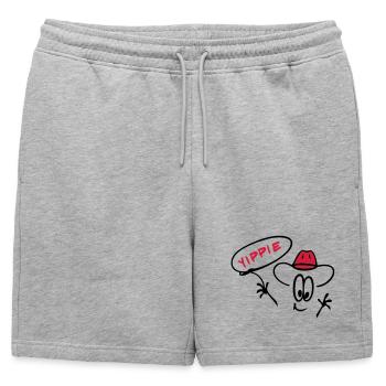 Cowboy - Short de survêtement homme premium - gris chiné - Devant - AI Model Male 178 light (178cm)