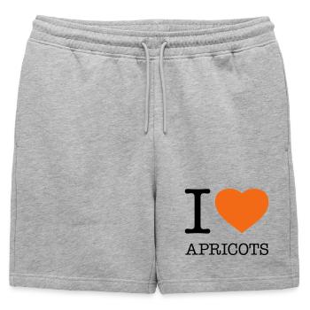J’AIME LES ABRICOTS Abricot - Short de survêtement homme premium - gris chiné - Devant - AI Model Male 178 light (178cm)
