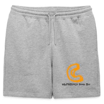 Christopher kann das Abstrakter Kaugummi-Print - Männer Premium Organic Sweatshorts - Grau meliert - Vorne - AI Model Male 178 light (178cm)