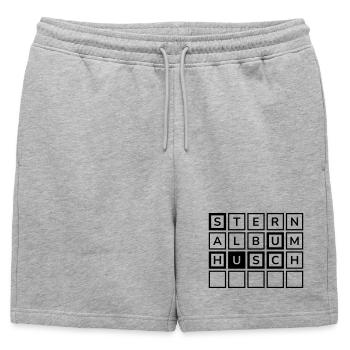 Design énigmatique pour les amoureux des mots - Short de survêtement homme premium - gris chiné - Devant - AI Model Male 178 light (178cm)