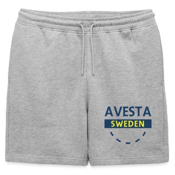 Avesta Sweden Circular Logo - Mens' Premium Organic Sweatshorts - heather grey - Front - AI Model Male 178 light (178cm)