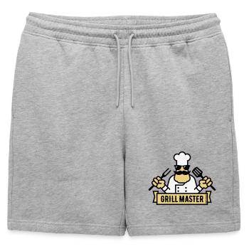 Grill Master (Grill / Barbecue / BBQ / 3C) - Short de survêtement homme premium - gris chiné - Devant - AI Model Male 178 light (178cm)