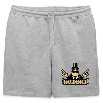 Marié d’équipe (Enterrement de vie de garçon du soir du monde 3C) - Short de survêtement homme premium - gris chiné - Devant - AI Model Male 178 light (178cm)