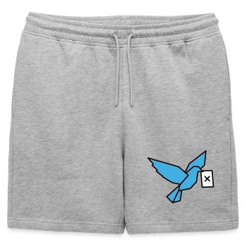 Oiseau porteur de vote : oiseau multicolore - Short de survêtement homme premium - gris chiné - Devant - AI Model Male 178 light (178cm)