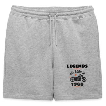 né en 1968 - Short de survêtement homme premium - gris chiné - Devant - AI Model Male 178 light (178cm)