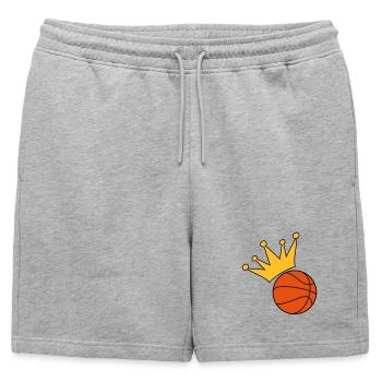 Basketball - Short de survêtement homme premium - gris chiné - Devant - AI Model Male 178 light (178cm)