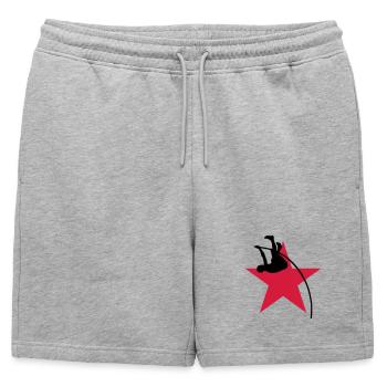 Saut à la Perche Sauteur Sport Sportif Athlète - Short de survêtement homme premium - gris chiné - Devant - AI Model Male 178 light (178cm)