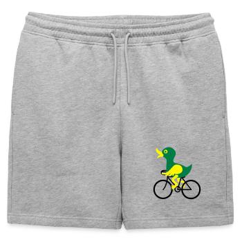 bike - Mens' Premium Organic Sweatshorts - heather grey - Front - AI Model Male 178 light (178cm)