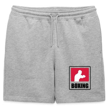 Boxeur - Boxe 🥊 - Short de survêtement homme premium - gris chiné - Devant - AI Model Male 178 light (178cm)