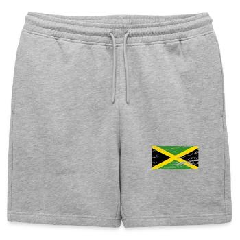 Drapeau de la Jamaïque - Short de survêtement homme premium - gris chiné - Devant - AI Model Male 178 light (178cm)