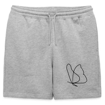 Papillon - Short de survêtement homme premium - gris chiné - Devant - AI Model Male 178 light (178cm)