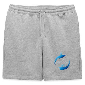 Surf, temps de surf - Short de survêtement homme premium - gris chiné - Devant - AI Model Male 178 light (178cm)