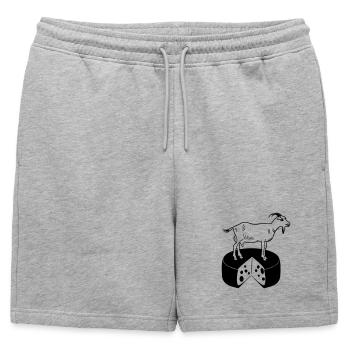 Goat on cheese - Mens' Premium Organic Sweatshorts - heather grey - Front - AI Model Male 178 light (178cm)