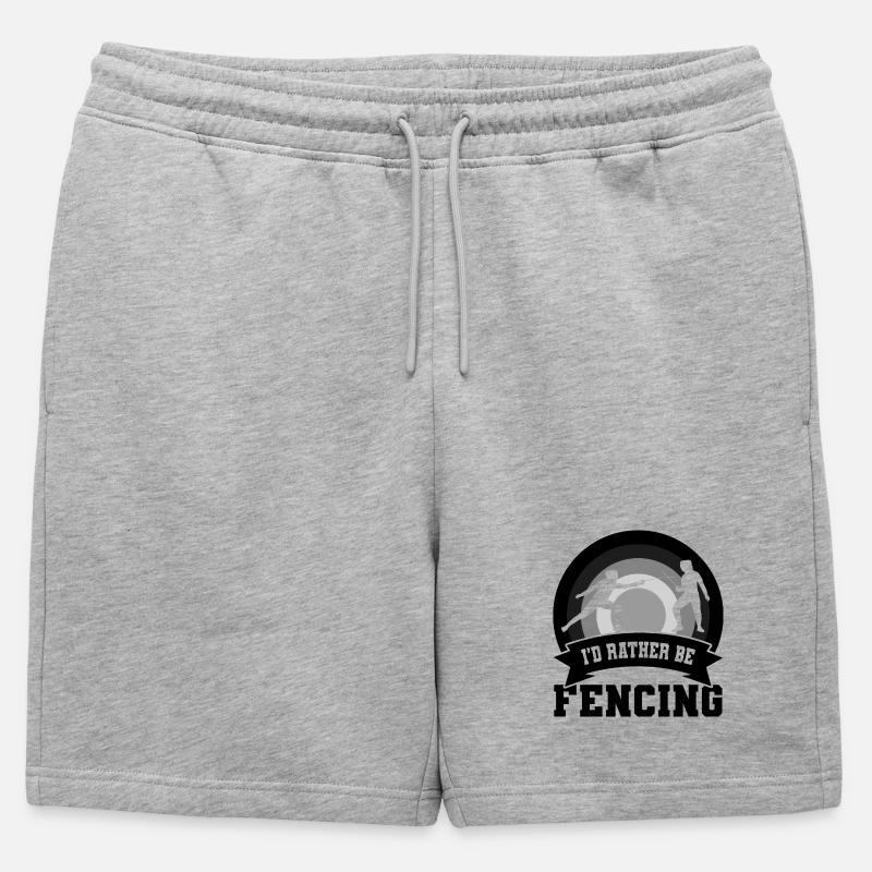 Fechter Witz - Männer Premium Organic Sweatshorts - Grau meliert