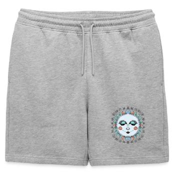Soleil d’hiver - Short de survêtement homme premium - gris chiné - Devant - AI Model Male 178 light (178cm)