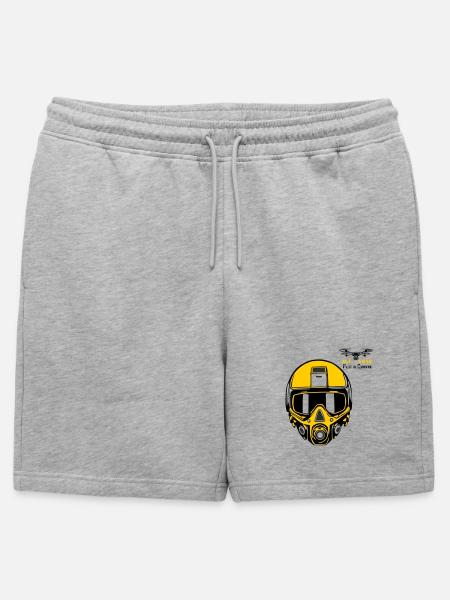 Drohnenpilot 3 - Männer Premium Organic Sweatshorts - Grau meliert