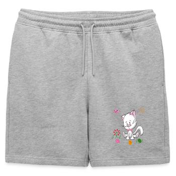 Oeufs de Pâques Pâques - Short de survêtement homme premium - gris chiné - Devant - AI Model Male 178 light (178cm)