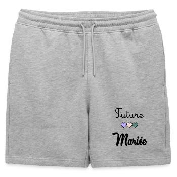 FUTURE MARIEE. EVJF. MARIEE. TEAM. TEAM MARIEE - Short de survêtement homme premium - gris chiné - Devant - AI Model Male 178 light (178cm)