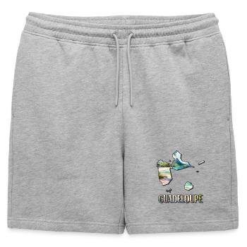 Carte aquarelle Guadeloupe - Short de survêtement homme premium - gris chiné - Devant - AI Model Male 178 light (178cm)