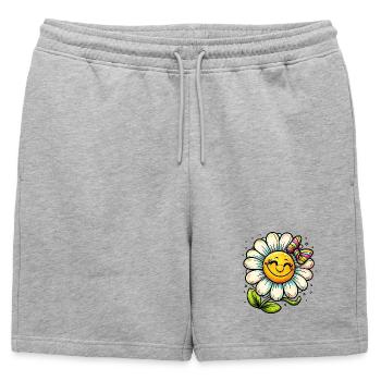 Pâquerette - Short de survêtement homme premium - gris chiné - Devant - AI Model Male 178 light (178cm)