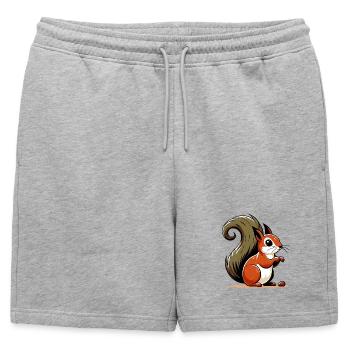 Écureuil - Short de survêtement homme premium - gris chiné - Devant - AI Model Male 178 light (178cm)