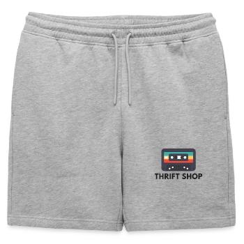Disquette à l’ancienne – Thrift Shop Vibes - Short de survêtement homme premium - gris chiné - Devant - AI Model Male 178 light (178cm)