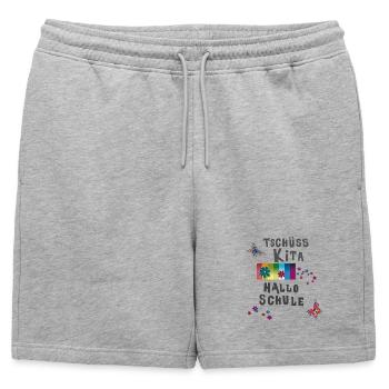 Au revoir Kita Hello School - Short de survêtement homme premium - gris chiné - Devant - AI Model Male 178 light (178cm)