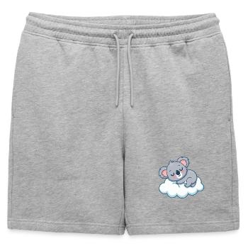 Koala Rêveur sur Nuage - Short de survêtement homme premium - gris chiné - Devant - AI Model Male 178 light (178cm)