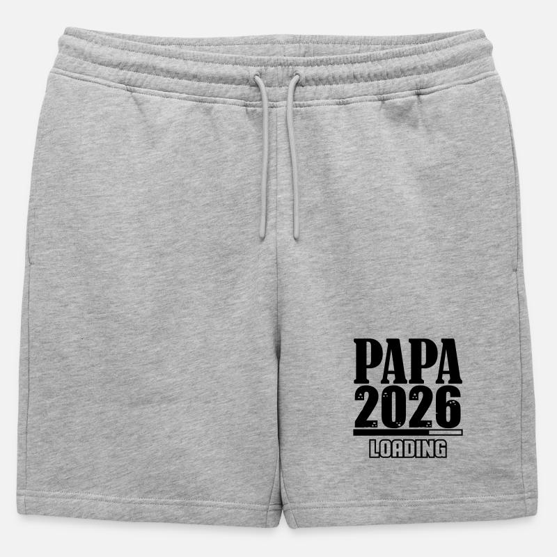 Papa 2026 Loading - Mens' Premium Organic Sweatshorts - heather grey