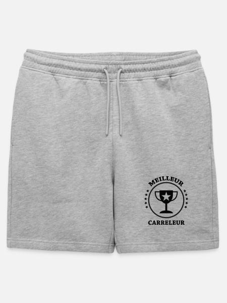 Best Tiler - Mens' Premium Organic Sweatshorts - heather grey