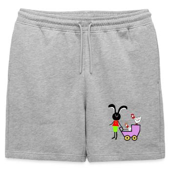 Enfants de Pâques Lapins Lapins - Short de survêtement homme premium - gris chiné - Devant - AI Model Male 178 light (178cm)