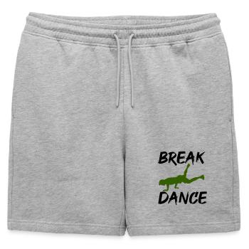 Breakdance - Short de survêtement homme premium - gris chiné - Devant - AI Model Male 178 light (178cm)