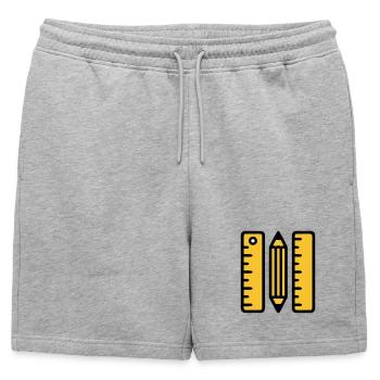 Pen Rulers Drawing Architecture - Mens' Premium Organic Sweatshorts - heather grey - Front - AI Model Male 178 light (178cm)