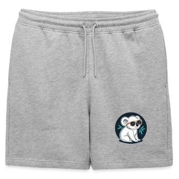 Koala chic sunglasses - Mens' Premium Organic Sweatshorts - heather grey - Front - AI Model Male 178 light (178cm)