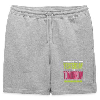 Préserver hier pour demain - Short de survêtement homme premium - gris chiné - Devant - AI Model Male 178 light (178cm)