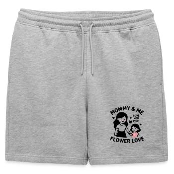 Maman et moi Partenaire Regarde Maman Fille - Short de survêtement homme premium - gris chiné - Devant - AI Model Male 178 light (178cm)