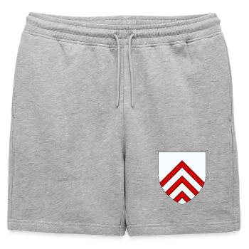 Blason du Perche - Short de survêtement homme premium - gris chiné - Devant - AI Model Male 178 light (178cm)
