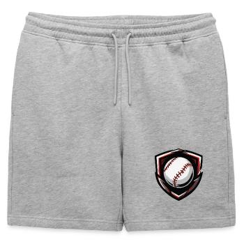 Balle du Bouclier de baseball - Short de survêtement homme premium - gris chiné - Devant - AI Model Male 178 light (178cm)
