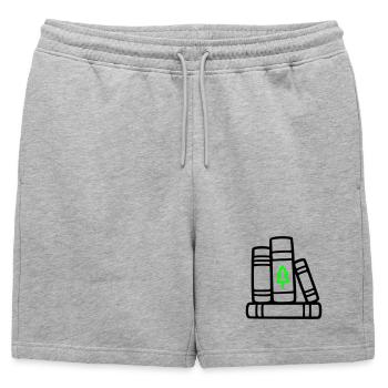 Stack of Books Tree Nature Reading Book Club Forest - Mens' Premium Organic Sweatshorts - heather grey - Front - AI Model Male 178 light (178cm)