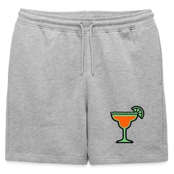 Cocktail Glass Summer Drink Vacances de garçon pour filles - Short de survêtement homme premium - gris chiné - Devant - AI Model Male 178 light (178cm)
