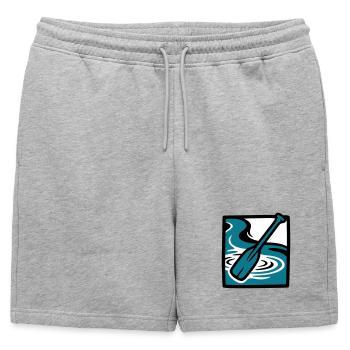 Icône de l’eau de la rivière Paddle - Short de survêtement homme premium - gris chiné - Devant - AI Model Male 178 light (178cm)