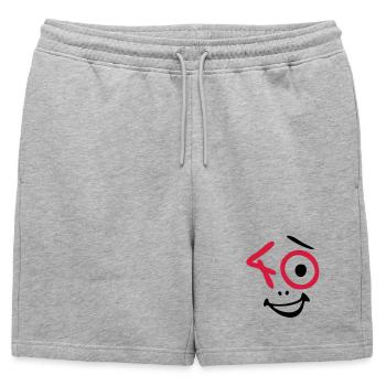 Wow, 40 ans! - Short de survêtement homme premium - gris chiné - Devant - AI Model Male 178 light (178cm)