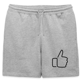 Thumps up - Mens' Premium Organic Sweatshorts - heather grey - Front - AI Model Male 178 light (178cm)