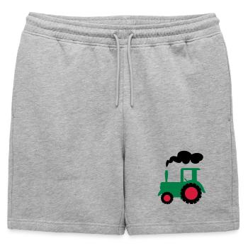 tracteur - Short de survêtement homme premium - gris chiné - Devant - AI Model Male 178 light (178cm)
