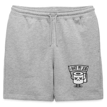 I hate my job - Toilet paper - Short de survêtement homme premium - gris chiné - Devant - AI Model Male 178 light (178cm)