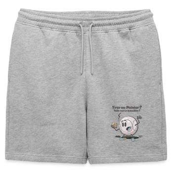 Tirer ou pointer ? telle est la question ! - Short de survêtement homme premium - gris chiné - Devant - AI Model Male 178 light (178cm)