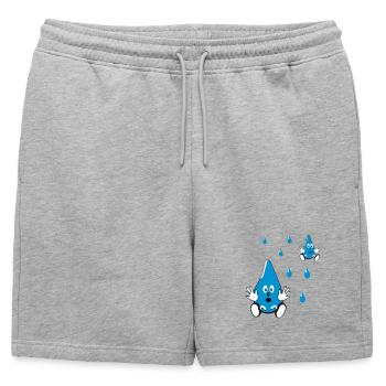 Petits amis goutte d’eau - Short de survêtement homme premium - gris chiné - Devant - AI Model Male 178 light (178cm)